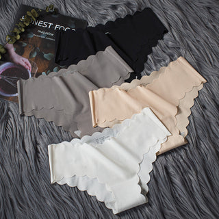 Sports Women's Panties Seamless Briefs Mid Rise Underwear Female Soft Comfortable Silk Briefs Underpants Sexy Lingerie Panty alodia store
