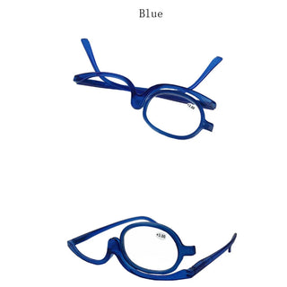 IENJOY Women Magnifying Glasses Makeup Reading Glass Folding Eye Make Up Reading Glass PC Frame Rotatable Flip Make Up Eye Glass Alodia Store