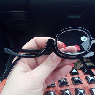 IENJOY Women Magnifying Glasses Makeup Reading Glass Folding Eye Make Up Reading Glass PC Frame Rotatable Flip Make Up Eye Glass Alodia Store