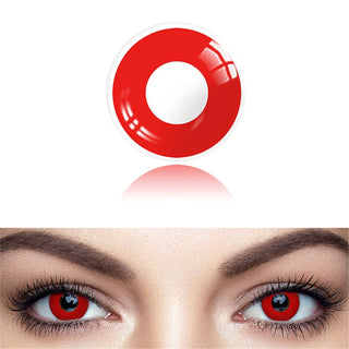 UYAAI 2pcs Halloween Colorful Contact Lenses Anime Cosplay Eye Lenses multicolored lenses Lenses White Black Red Lenses Alodia Store