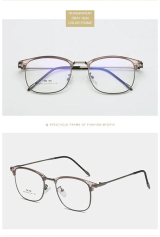 Flat Lens Cat Eye Glasses Anti Blue Light Goggles Glasses Open-Ball Fashion Metal Glass Frame Alodia Store