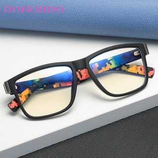 Fashion Anti Blue Light Glasses Frame For Men Women Clear Lens Computer Gaming Eyeglasses Square Eyewear Anti-UV Optical Frame alodia store