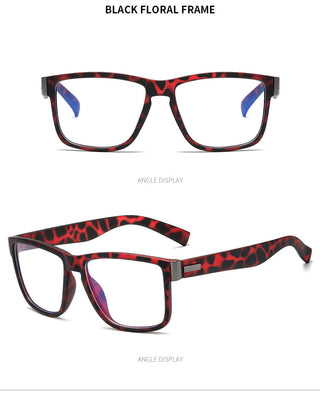 Fashion Anti Blue Light Glasses Frame For Men Women Clear Lens Computer Gaming Eyeglasses Square Eyewear Anti-UV Optical Frame alodia store