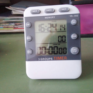 Digital Kitchen Cooking Timer Clock 3 Channels Simultaneous Timing Countdown Up Pocket Timer Alodia Store