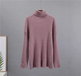 New Casual Two Pieces Turtle Neck Sweater and Midi Skirt Female Warm Suits with Skirt Alodia Store