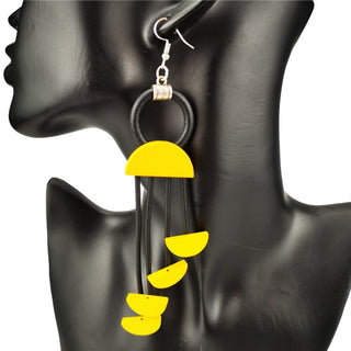 UKEBAY New Ethnic Style Drop Earrings Women Printing Bohemia Statement Earrings Handmade Jewelry Wooden Earring Ear Accessories Alodia Store