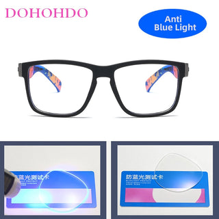 Fashion Anti Blue Light Glasses Frame For Men Women Clear Lens Computer Gaming Eyeglasses Square Eyewear Anti-UV Optical Frame alodia store