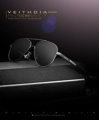 VEITHDIA Men's Sunglasses Aluminum Photochromic Women Polarized Sun Glasses 6699 ALODIA STORE