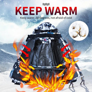Men's Ski Suit Brands Winter Windproof Waterproof Thermal Snow Jacket And Pants Sets Skiwear Skiing And Snowboard Ski Jacket Men ALODIA STORE