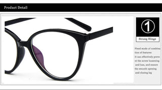 Fashion Women Cat Eye Eyeglasses Men Myopia Optical Glasse Frame Eye Glasses Computer Transparent Clear Frame Oculos Alodia Store