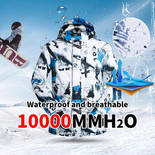 Men's Ski Suit Brands Winter Windproof Waterproof Thermal Snow Jacket And Pants Sets Skiwear Skiing And Snowboard Ski Jacket Men ALODIA STORE