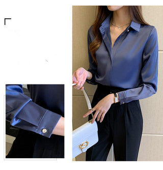 Satin Silk Women's Shirt Long Sleeve Fashion Woman Blouses 2023 alodia store