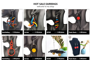 UKEBAY New Ethnic Style Drop Earrings Women Printing Bohemia Statement Earrings Handmade Jewelry Wooden Earring Ear Accessories Alodia Store