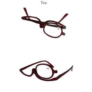IENJOY Women Magnifying Glasses Makeup Reading Glass Folding Eye Make Up Reading Glass PC Frame Rotatable Flip Make Up Eye Glass Alodia Store