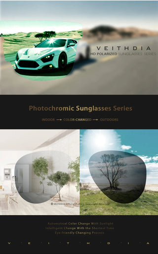 VEITHDIA Men's Sunglasses Aluminum Photochromic Women Polarized Sun Glasses 6699 ALODIA STORE