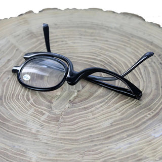 IENJOY Women Magnifying Glasses Makeup Reading Glass Folding Eye Make Up Reading Glass PC Frame Rotatable Flip Make Up Eye Glass Alodia Store