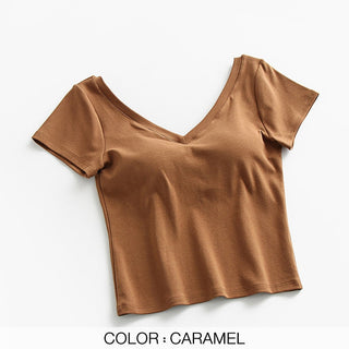 Tshirt For Women Backless Croptop Tops Tee alodia store