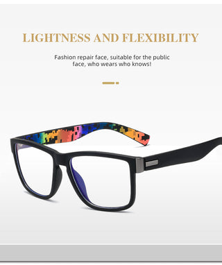 Fashion Anti Blue Light Glasses Frame For Men Women Clear Lens Computer Gaming Eyeglasses Square Eyewear Anti-UV Optical Frame alodia store
