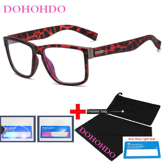 Fashion Anti Blue Light Glasses Frame For Men Women Clear Lens Computer Gaming Eyeglasses Square Eyewear Anti-UV Optical Frame alodia store