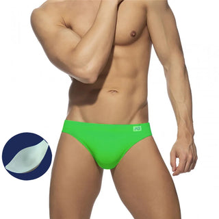 NEW Men's Swimming Trunks Low Waist Briefs Sexy Solid Swimsuit Quick-Drying Shorts Slip for Men Push Pad Swimwear Clothing Alodia Store