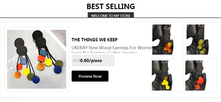 UKEBAY New Ethnic Style Drop Earrings Women Printing Bohemia Statement Earrings Handmade Jewelry Wooden Earring Ear Accessories Alodia Store