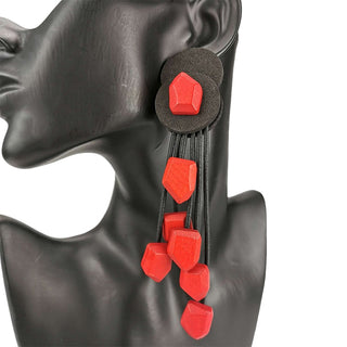 UKEBAY New Ethnic Style Drop Earrings Women Printing Bohemia Statement Earrings Handmade Jewelry Wooden Earring Ear Accessories Alodia Store