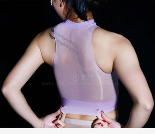Oil Glossy Shiny Sleeveless Bustier Crop Top Women Sexy Nylons Tank Tops Cropped Feminino Croptop See Through Transparent Camis alodia store
