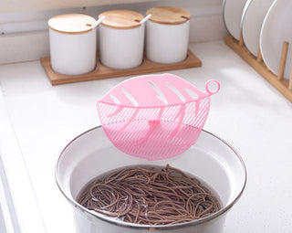 Multi-use Pot Funnel Strainer Baffle Sieve Drainer Beans Peas Washing Filter Drain Board Rice Noodle Colander Kitchen Pasta Tool Alodia Store