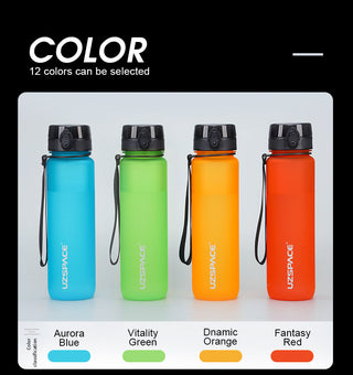 New 500/800/1000ml Sports Water Bottle BPA Free Portable Leak-proof Shaker bottel Alodia Store