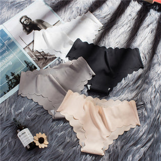 Sports Women's Panties Seamless Briefs Mid Rise Underwear Female Soft Comfortable Silk Briefs Underpants Sexy Lingerie Panty alodia store
