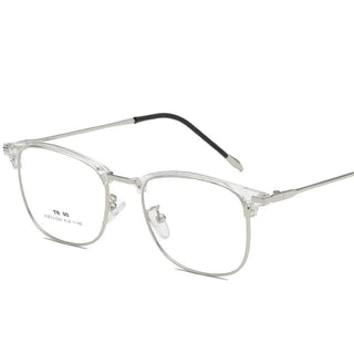 Flat Lens Cat Eye Glasses Anti Blue Light Goggles Glasses Open-Ball Fashion Metal Glass Frame Alodia Store