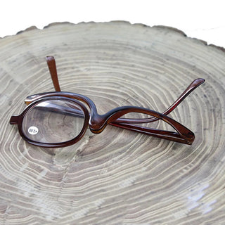 IENJOY Women Magnifying Glasses Makeup Reading Glass Folding Eye Make Up Reading Glass PC Frame Rotatable Flip Make Up Eye Glass Alodia Store
