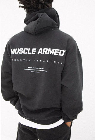 Solid Black Casual Hoodie Mens Cotton Sweatshirt Gyms Fitness Workout Pullover Autumn New Male Slim Hooded Jacket Tops Clothing Alodia Store
