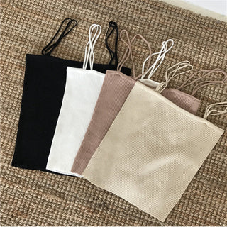 Sexy Tank Top Spaghetti Strap Tanks Top Fashion Womens Clothing Summer Knitting Croptops Slim Sexy Tube Tops Slim alodia store