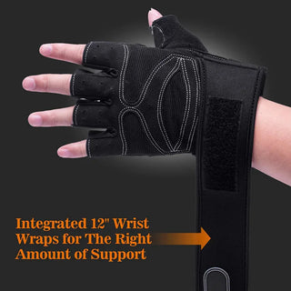 Gym Gloves Heavyweight Sports Exercise Weight Lifting Gloves Half Finger Body Building Training Sport Workout Gloves for Unisex Alodia Store