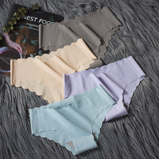 Sports Women's Panties Seamless Briefs Mid Rise Underwear Female Soft Comfortable Silk Briefs Underpants Sexy Lingerie Panty alodia store