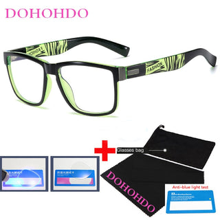 Fashion Anti Blue Light Glasses Frame For Men Women Clear Lens Computer Gaming Eyeglasses Square Eyewear Anti-UV Optical Frame alodia store