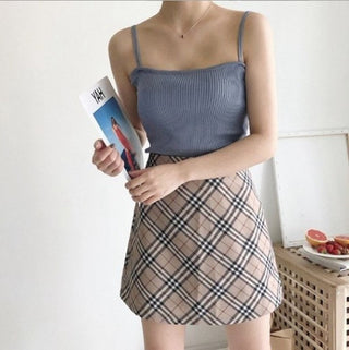 Sexy Tank Top Spaghetti Strap Tanks Top Fashion Womens Clothing Summer Knitting Croptops Slim Sexy Tube Tops Slim alodia store