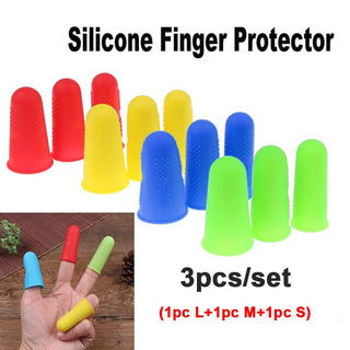 Silicone Finger Protector Sleeve Cover Anti-cut Heat Resistant Finger Sleeves Great Cooking Kitchen Tools Alodia Store