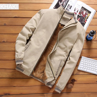Fleece Thick Warm Windbreaker Jacket Mens ALODIA STORE