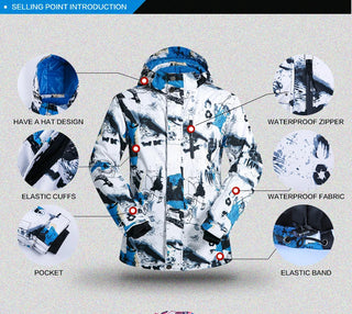 Men's Ski Suit Brands Winter Windproof Waterproof Thermal Snow Jacket And Pants Sets Skiwear Skiing And Snowboard Ski Jacket Men ALODIA STORE