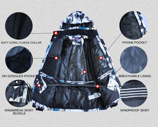 Men's Ski Suit Brands Winter Windproof Waterproof Thermal Snow Jacket And Pants Sets Skiwear Skiing And Snowboard Ski Jacket Men ALODIA STORE