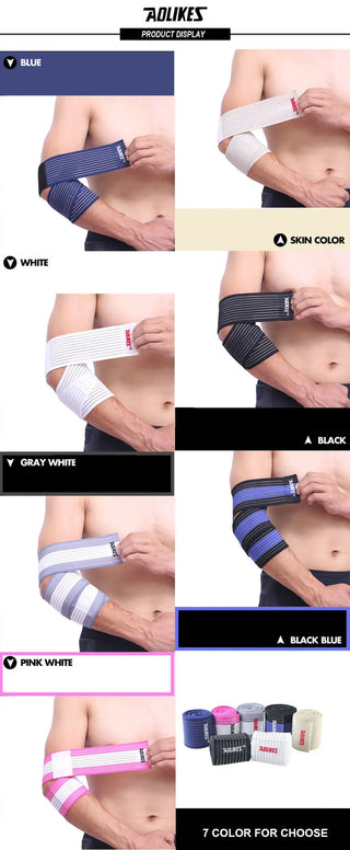 AOLIKES 1PCS Basketball Badminton Tennis Elbow Pad Ankle Brace Wrap Support Elastic Gym Sport Elbowband Fitness Bandage Alodia Store