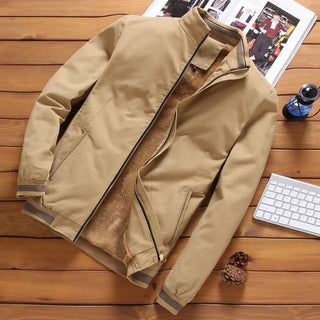 Fleece Thick Warm Windbreaker Jacket Mens ALODIA STORE