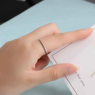 Sliver Rings for Women Rope Shape Rings Fashion Silver Alodia Store