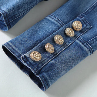 HIGH QUALITY New Fashion 2023 Designer Blazer Women's Metal Alodia Store