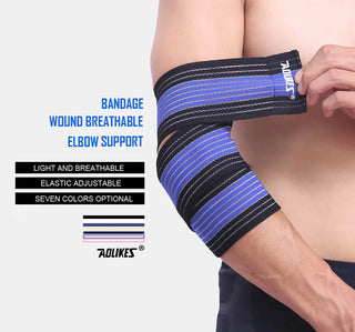 AOLIKES 1PCS Basketball Badminton Tennis Elbow Pad Ankle Brace Wrap Support Elastic Gym Sport Elbowband Fitness Bandage Alodia Store