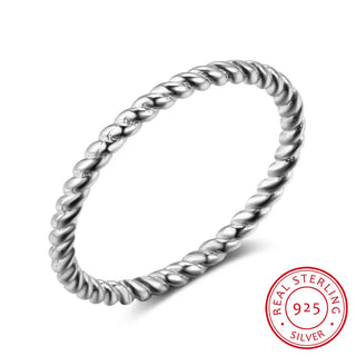 Sliver Rings for Women Rope Shape Rings Fashion Silver Alodia Store