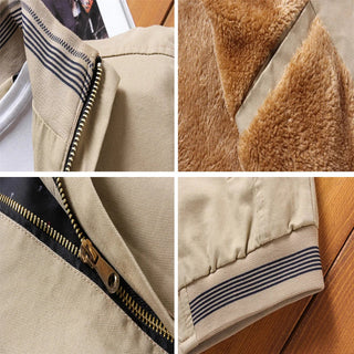 Fleece Thick Warm Windbreaker Jacket Mens ALODIA STORE