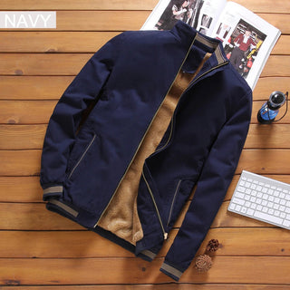 Fleece Thick Warm Windbreaker Jacket Mens ALODIA STORE